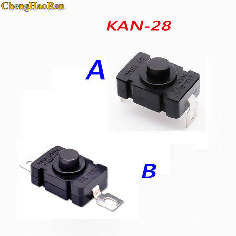 KAN-interrupteur à bouton-poussoir autobloquant, 1 pièce, 18x12MM, 1,5a, 250v ac, 2 broches, ON-OFF, KAN-28 ► Photo 1/6