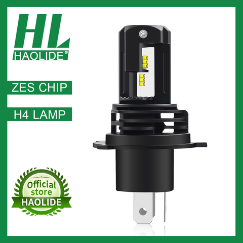 /HL LED H4 Moto phare ampoule Moto ampoule lampe 6500K LED voiture lampes Mini taille ZES puces 12V ► Photo 1/6