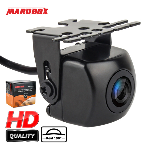 MARUBOX caméra de vue arrière de voiture AHD réel 190 degrés Vision nocturne universelle caméra de recul de voiture caméra de stationnement étanche IP68 ► Photo 1/6