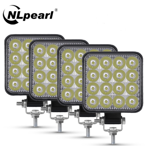 NLpearl barre lumineuse/lumière de travail 42W 48W Mini LED lumière de travail hors route 12V 24V projecteur barre de LED pour Jeep camion 4X4 4WD voiture SUV ATV ► Photo 1/6