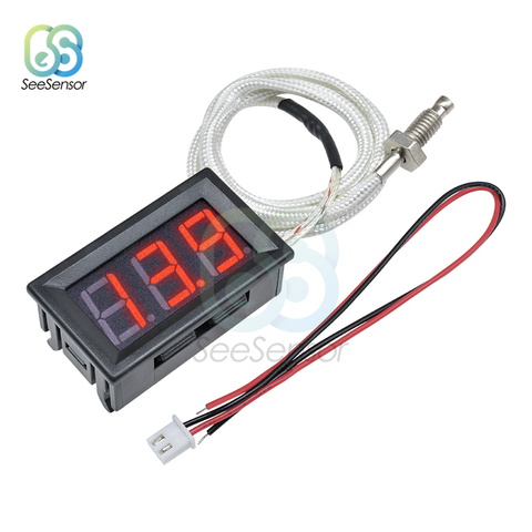 Compteur de température DC 12V XH-B310 thermomètre numérique à LED, sonde de type K M6, testeur de Thermocouple-30 ~ 800 degrés ► Photo 1/6