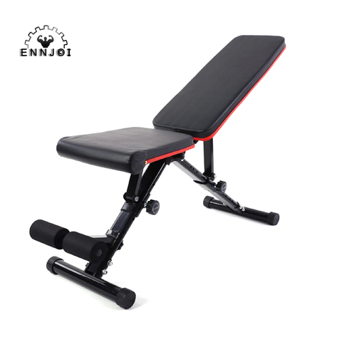 Banc d'haltères de poids pliable de gymnase à la maison multifonctionnel banc d'entraînement de force réglable équipement de forme physique d'entraînement complet de corps ► Photo 1/5