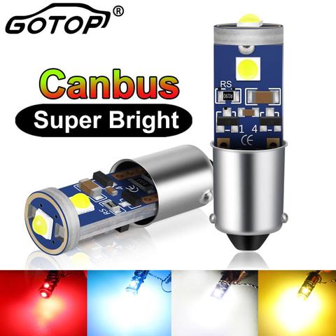 2 pièces, BA9S T4W H6W H5W T11, ampoule Led Canbus sans erreur 3SMD, 3030 puces, lumière intérieure de voiture, coin de voiture, marqueur, lampe Auto ► Photo 1/6