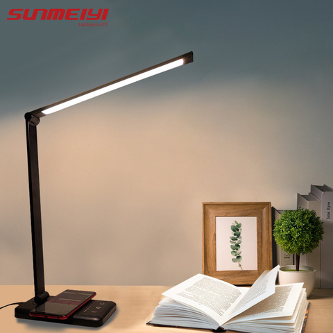 Lampe de bureau Led tactile avec Protection des yeux, USB, 5 niveaux réglables, veilleuse, idéal pour la chambre à coucher, chevet ► Photo 1/6