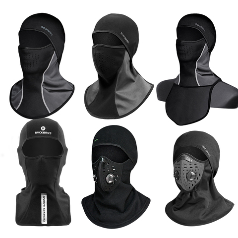 ROCKBROS hiver thermique polaire masque de Ski couverture complète Snowboard capuche écharpes Sport de plein air coupe-vent cyclisme casque cagoule ► Photo 1/6