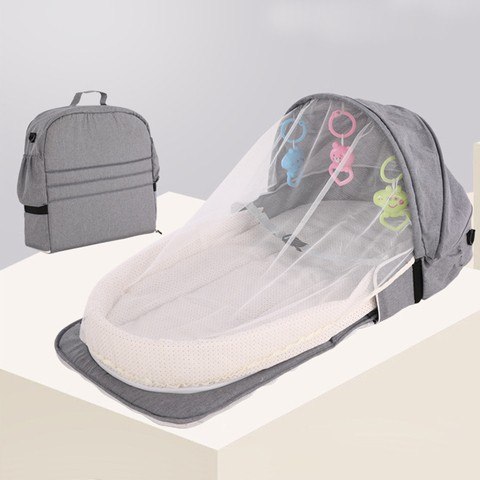 Lit Portable multifonction pour bébé | Moustiquaire de Protection solaire pour voyage, lits de bébé, pliable, respirant, Cunas sac pour maman, nid de bébé ► Photo 1/6