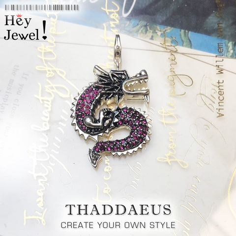 Pendentif Dragon rouge, 2022 hiver 925 Bijoux en argent Sterling Thomas Bijoux ethniques accessoires à la mode cadeau pour Ts femme hommes ► Photo 1/6