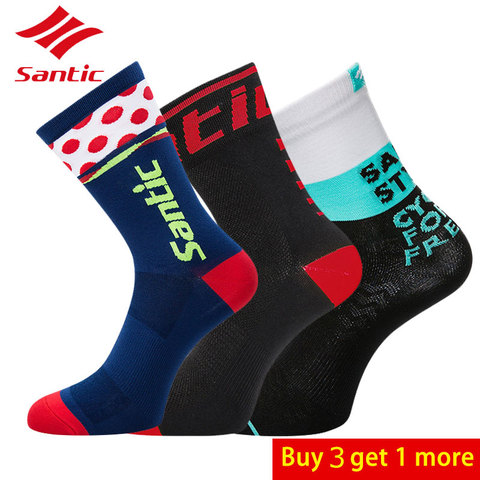 SANTIC pro vélo cyclisme chaussettes hommes femmes chaussettes Sport Anti-sueur respirant course randonnée chaussettes vélo équitation équipement 13 Style ► Photo 1/6