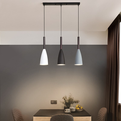 Lampe suspendue au design nordique moderne et minimaliste, luminaire décoratif d'intérieur, idéal pour une salle à manger, une cuisine ou une salle à manger, E27 ► Photo 1/6