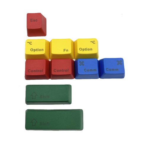 Capuchons de touches de clavier en PBT, profil OEM, grande zone de touches RGBY 10 touches, clavier mécanique, capuchon de touches à usage spécial pour commutateurs MX ► Photo 1/5