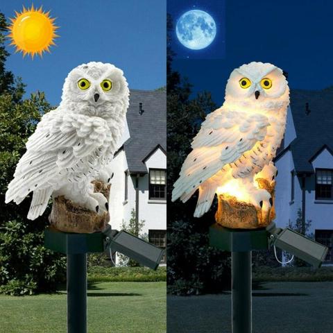 LED lumière solaire hibou étanche économie d'énergie lampe solaire pour cour extérieure jardin rue route éclairage décoration lampe ► Photo 1/6