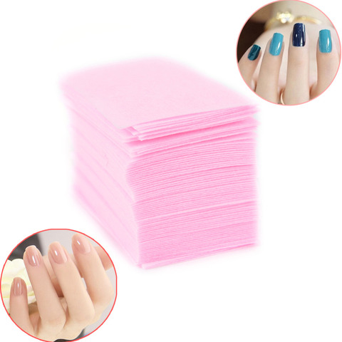 Lingettes roses non pelucheuses pour manucure et pédicure, 70 pièces, tampons en papier pour enlever le vernis à ongles, outils de Gel ► Photo 1/6