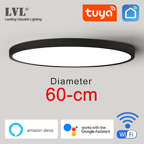 Plafonnier intelligent LED moderne 36W 45W WiFi Tuya App Google Home Alexa Echo AI contrôle vocal plafonnier de montage en Surface ► Photo 1/6