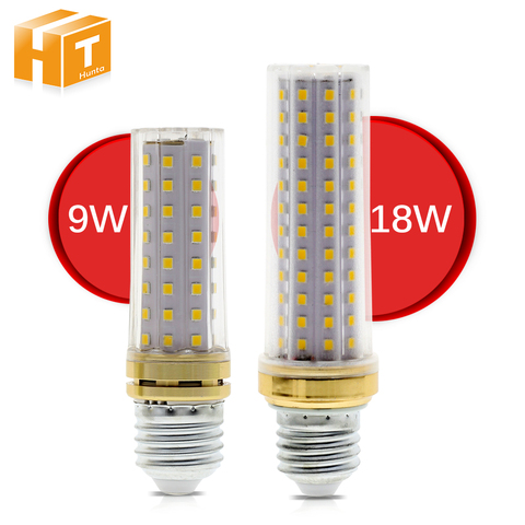 LED ampoule de maïs AC86-265V E27 9W 80LED s 18W 129LED s haute luminosité aucun scintillement économie d'énergie éclairage LED ampoule. ► Photo 1/6