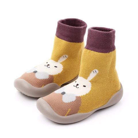 Infantile bébé chaussettes chaussons chauds chaussette avec semelles en caoutchouc pour nouveau-né bébé fille garçon chaussettes hiver chaussette Terry Sliper F126 ► Photo 1/6