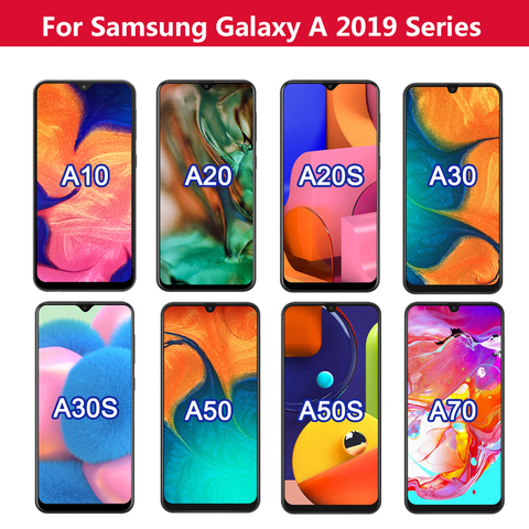 Pour SAMSUNG GALAXY A10 A105 A20 A205 A20S A207 A30 A305 A30S A307 A50 A505 A70 A705 Assemblée de convertisseur analogique-Numérique D'écran tactile D'affichage D'affichage à cristaux liquides ► Photo 1/6