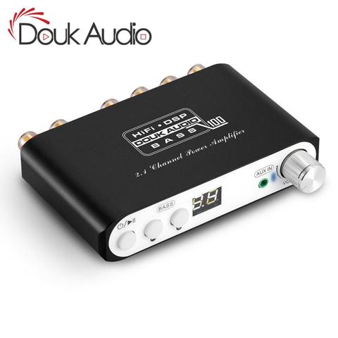 Douk audio Bluetooth DSP amplificateur de puissance numérique 2.1 canaux caisson de basses classe D Mini amplificateur Hi-Fi récepteur Audio ► Photo 1/6