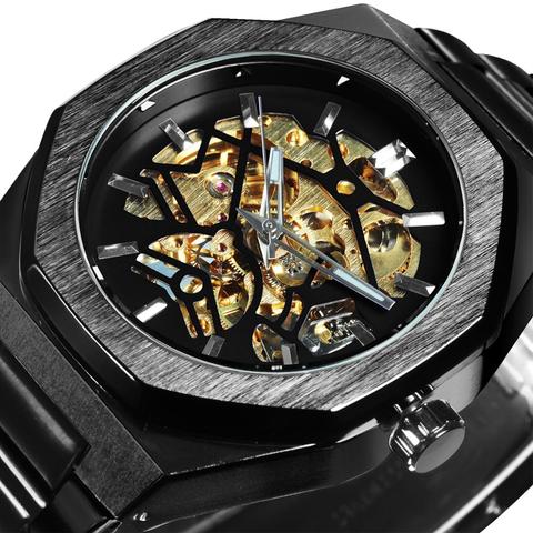 Gagnant mode hommes montres haut de gamme marque de luxe mécanique montre pour hommes décontracté montres bracelet en acier inoxydable Chic Relogio ► Photo 1/6