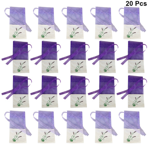 Sachet vide en Organza de coton, 20 pièces, Sachet de fleurs sèches, pour stockage de parfum de lavande ► Photo 1/6