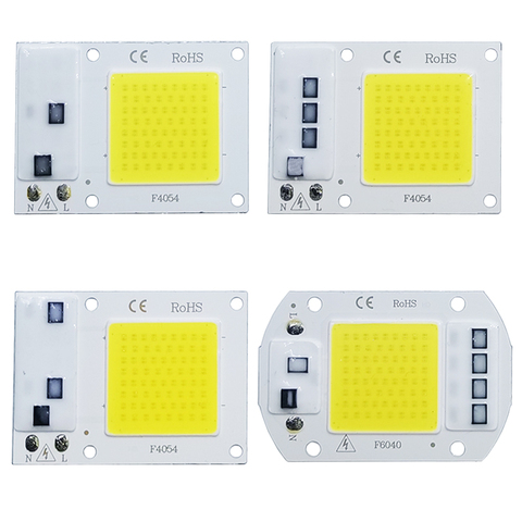 Lampe à puce COB LED V, 10W, 20W, 30W, 50W, Smart IC 220, lampe à ampoule LED pour éclairage extérieur, bricolage ► Photo 1/5