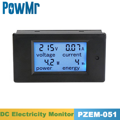 PZEM 0-100A 4 en 1 moniteur d'utilisation de l'électricité cc LCD numérique courant voltmètre ampèremètre puissance énergie multimètre panneau testeur mètre ► Photo 1/6