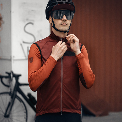 Santic-gilet pour hommes, imperméable et résistant à la pluie pour cyclisme, modèle haut de randonnée, taille asiatique, M0C07032 ► Photo 1/6