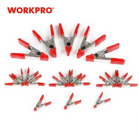 WORKPRO – jeu de pinces à ressort en acier, 20 pièces/lot, outil de travail du bois, 15 pinces de 19mm + 5 pinces de 25mm, livraison gratuite ► Photo 1/5