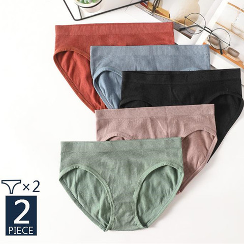 2 pièces/ensemble femmes culottes body shaper slips sous-vêtements sans couture Sexy femme caleçon Sexy Lingerie dames confort coton culotte M-L ► Photo 1/6