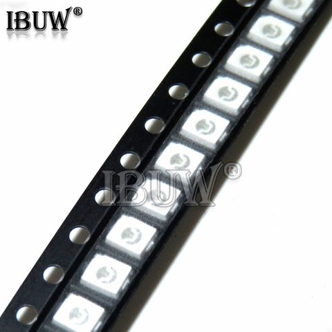 100 pièces Super lumineux 3528 1210 SMD LED rouge vert bleu jaune blanc UV glace Diode LED ► Photo 1/1