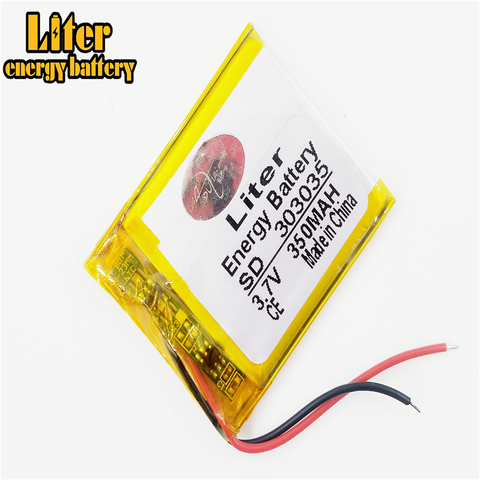 303035 3.7V 350MAH polymère lithium ion / Li-ion batterie pour enregistreur vocal stylo, smartband, montre intelligente; bluetooth MP3 MP4 GPS ► Photo 1/4