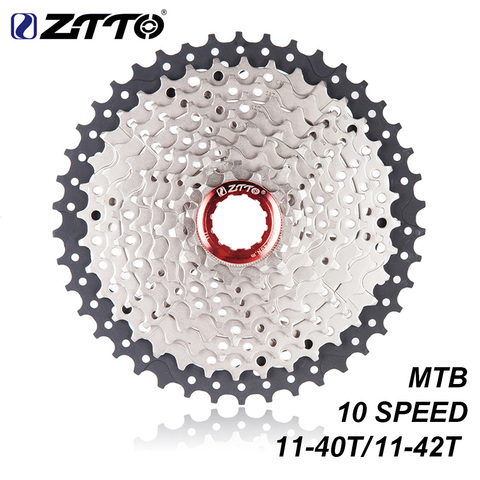 ZTTO vélo 10 vitesses 11-42 T 11-40 T Cassette vtt pignon pour dérailleur 10 vitesses manette de vitesse 10 s 10 v roue libre M590 M6000 ► Photo 1/6