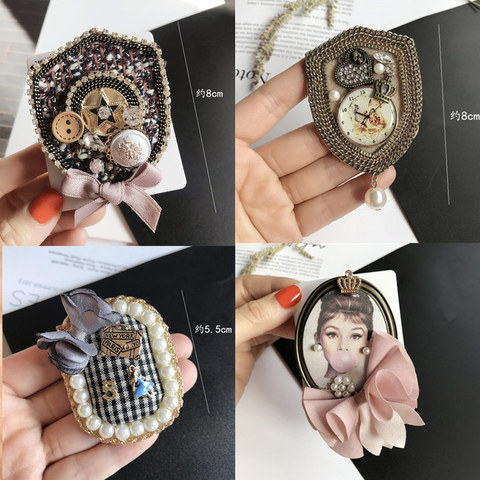 Accessoires de broches en perles, design de marque de luxe, Vintage, numéro 5 ► Photo 1/6