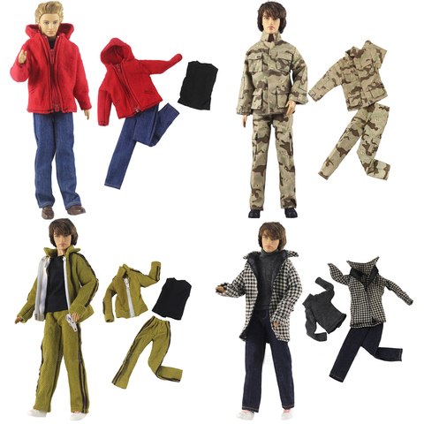 Fait à la main 1/6 mode tenue garçon poupée costume vêtements décontracté beau vêtements pantalon pour Barbie poupée petit ami Ken poupée ► Photo 1/6