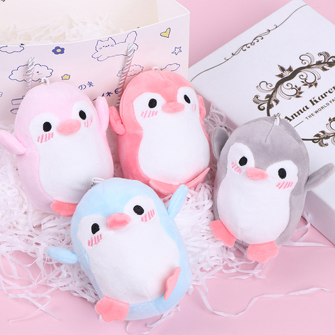 1Pc belle 12CM pingouin en peluche peluche jouet bébé enfant cadeau porte-clés en peluche jouet poupée couleur aléatoire ► Photo 1/6