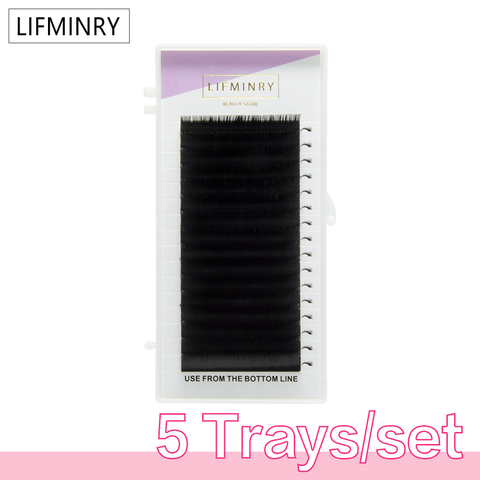 5cas qualité extensions de cils plateau faux vison taille de cils unique cils simples doux cils naturels ► Photo 1/4