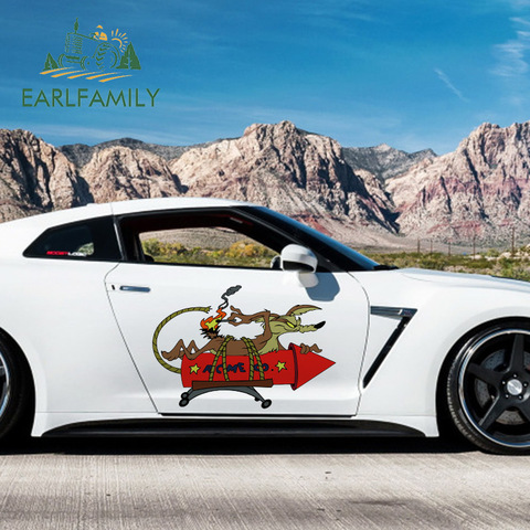 EARLFAMILY – autocollant de carrosserie de voiture étanche, en vinyle, 43cm x 29.1cm, dessin animé, pour wele E coote ACME Rocket ► Photo 1/5