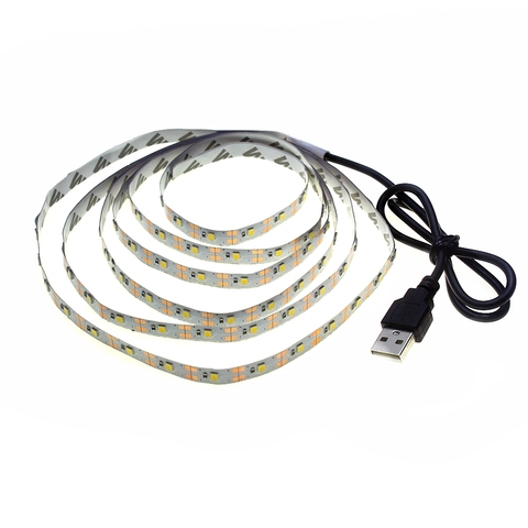 Bande lumineuse Flexible à LED smd 2835, alimentée par USB, idéale comme rétro-éclairage de la télévision, 50CM/1/2/3/4/5M, 5V ► Photo 1/6