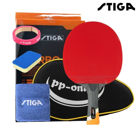 STIGA professionnel Carbone 6 ÉTOILES tennis de table raquette pour offensive raquettes de sport raquette Ping-Pong Raquete boutons en ► Photo 1/6