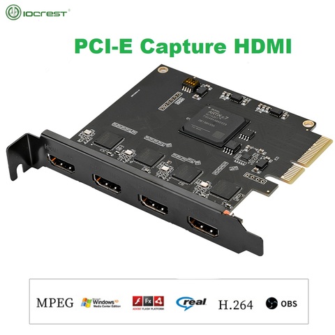 IOCREST 4 canaux HDMI enregistreur vidéo 4K PCIe carte de Capture ► Photo 1/6