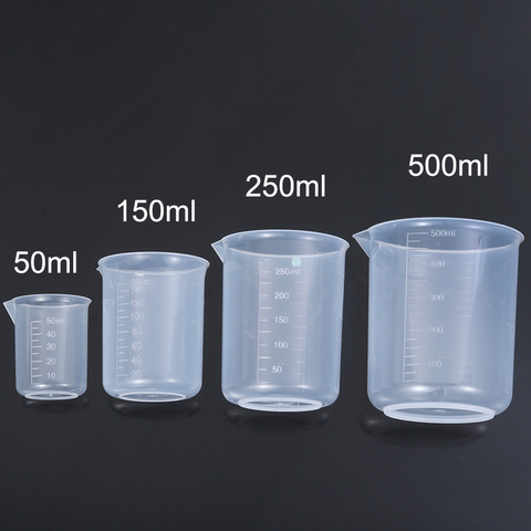 50/150/250/500ML plastique transparent liquide tasses à mesurer à la main bijoux à bricoler soi-même faisant pour résine époxy tasse Silicone moule outil ► Photo 1/6