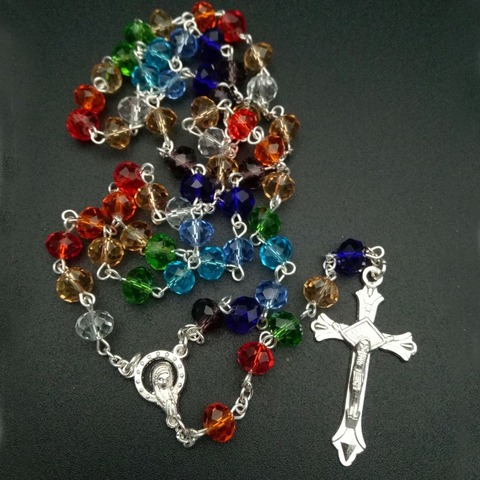 Collier chapelet en croix, perle de cristal, collier Long, Christ Crucifix, pour les musulmans ► Photo 1/2