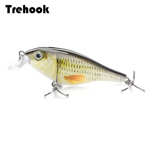 TREHOOK 7.5cm 11g blessé vairon Wobblers leurre de pêche appât dur manivelle pêche basse appâts artificiels brochet carpe leurres ► Photo 1/6