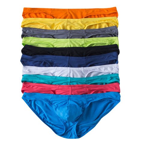 10 pièces Sexy sous-vêtements hommes Bikini slips ensembles Low Rise Modal sous-pantalon Slip Homme hommes culotte pénis poche slips Jockstrap1/5 pièces ► Photo 1/6