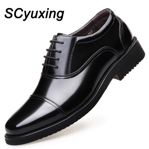 2022 homme fendu en cuir chaussures en caoutchouc semelle EXTRA taille 48 homme affaires bureau mâle robe en cuir chaussures ► Photo 1/6