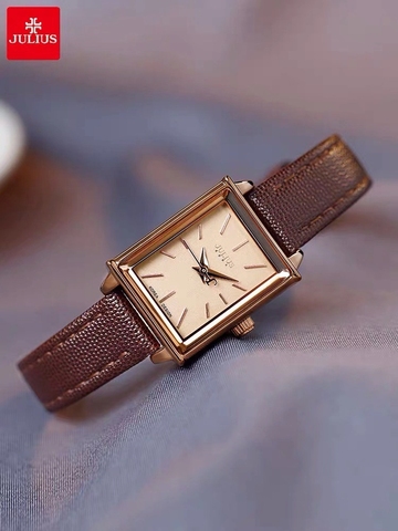 Top Julius – montre-Bracelet en cuir pour femmes, élégante, Simple, à la mode, cadeau d'anniversaire pour écolière ► Photo 1/6