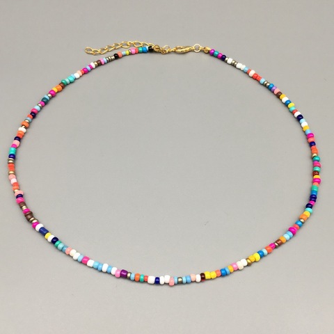 Collier en perles de rocaille pour femmes, 16 pouces, bijoux ras de cou, cadeau ► Photo 1/6