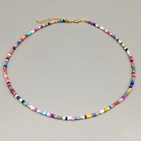 Collier en perles de rocaille pour femmes, 16 pouces, bijoux ras de cou, cadeau ► Photo 1/6