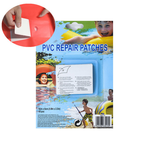 Kit de réparation de flotteurs de natation en PVC, Patch de colle adhésif pour piscines gonflables 10 pièces/ensemble ► Photo 1/3