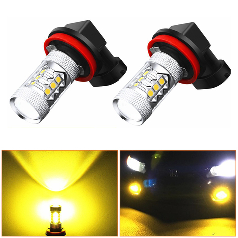 Ampoule antibrouillard H11 Led HB4 9006 HB3 9005 H8, 3030SMD 3000k, jaune doré, lampe de conduite, lumières de remplacement, lampe automobile 12V 24V ► Photo 1/6