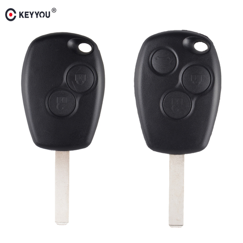 KEYYOU-coque pour clé télécommande à 2/3 boutons, coque de remplacement lame pour voiture, Renault Dacia Modus, Clio 3, Twingo Kangoo, non découpé, vierge ► Photo 1/5